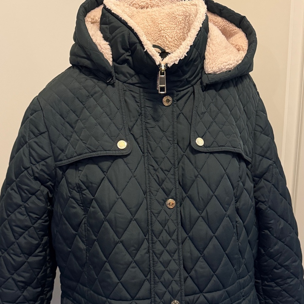 Laundry By Shelli Segal Quilted Puffer Jacket - Dark Green - Picture 3 of 13